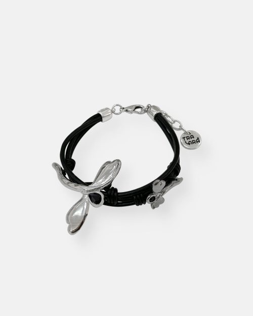 PULSERA CUERO 2 LIBELULAS