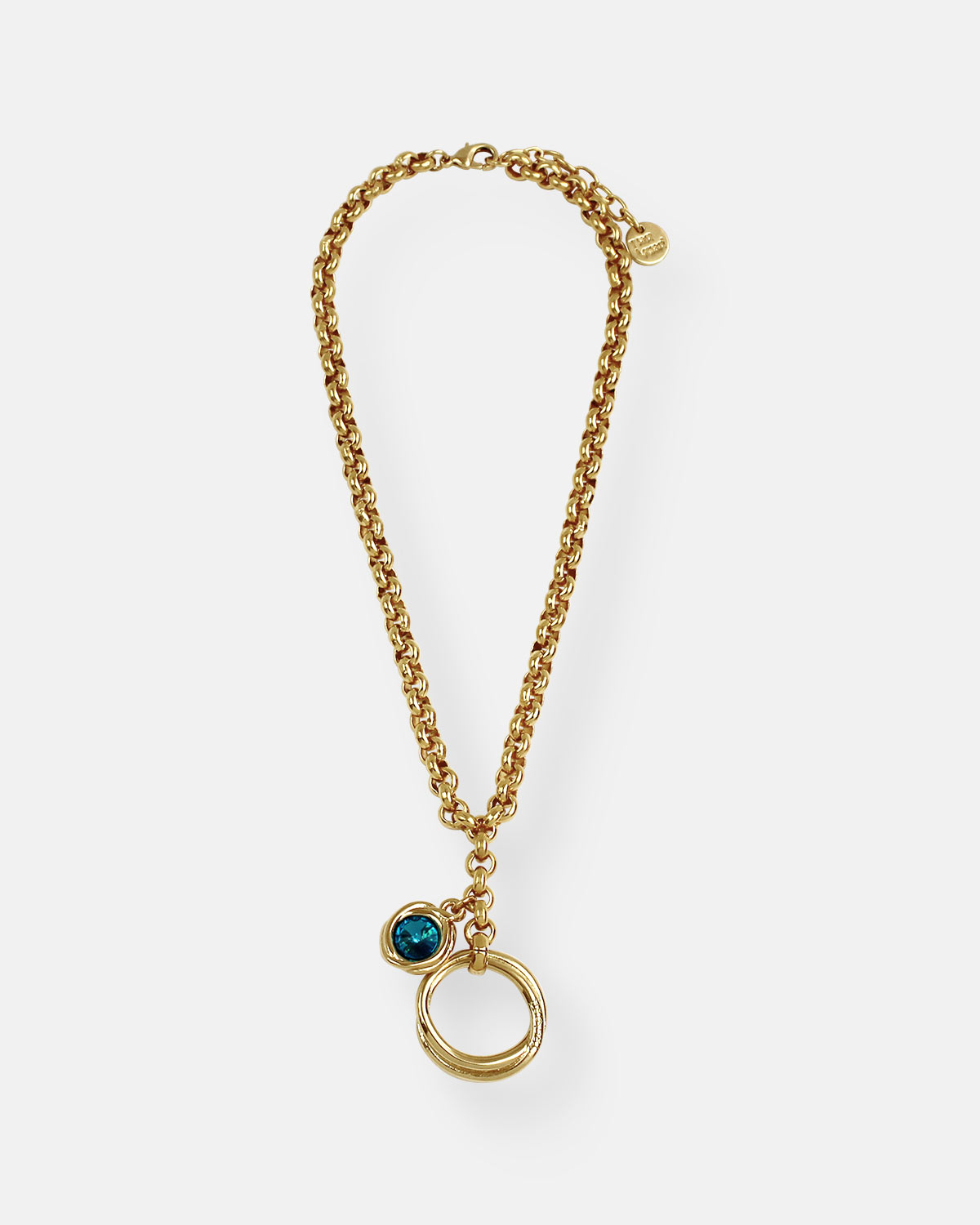COLGANTE CADENA GRUESA 1 CRISTAL TUAREG ORO