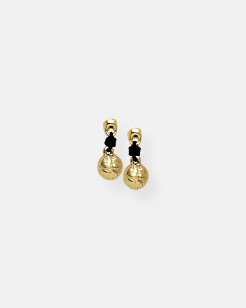 PENDIENTES COLGANTES CUERO VOYAGE ORO