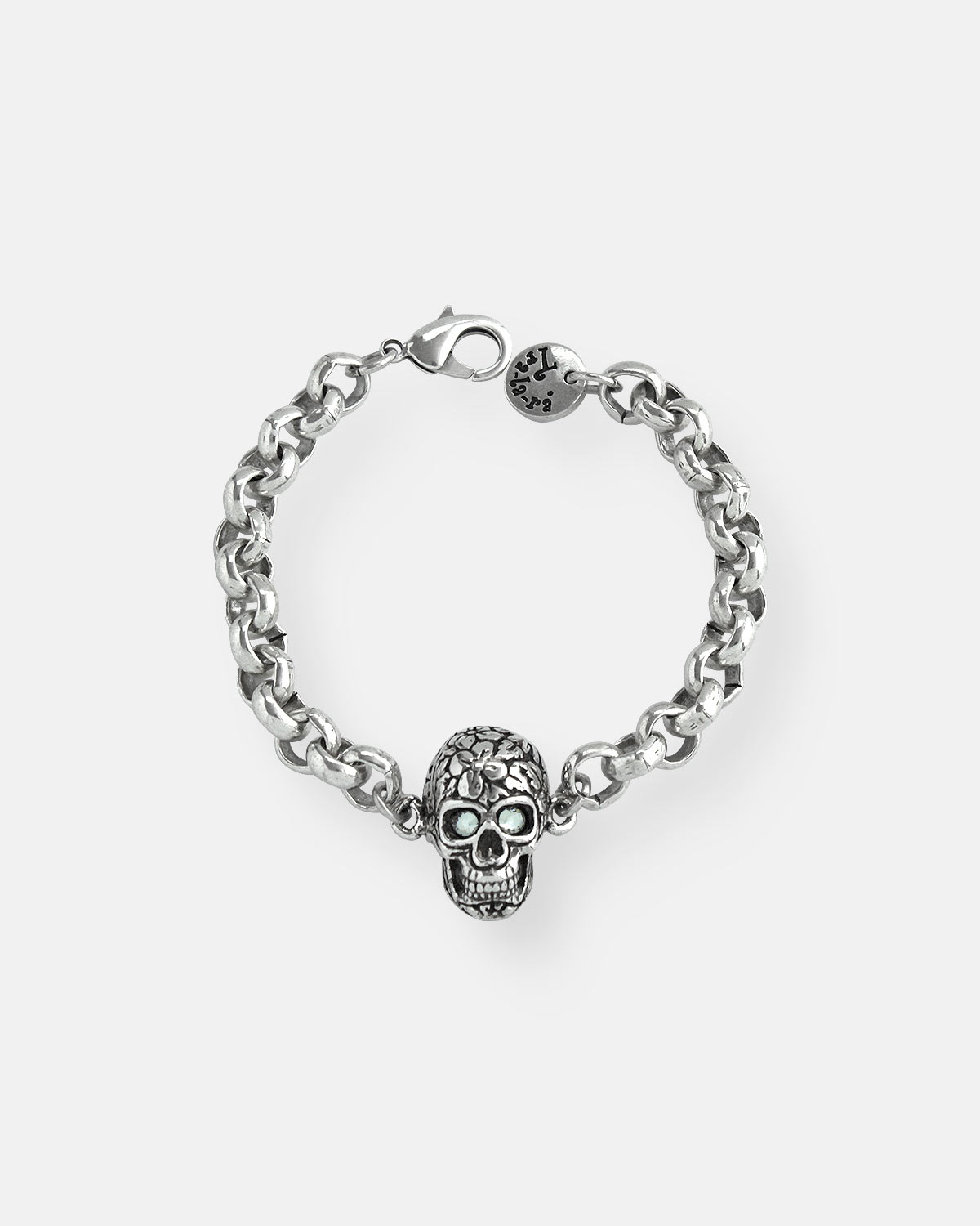 PULSERA CADENA GRUESA 1 CALAVERA TATOO
