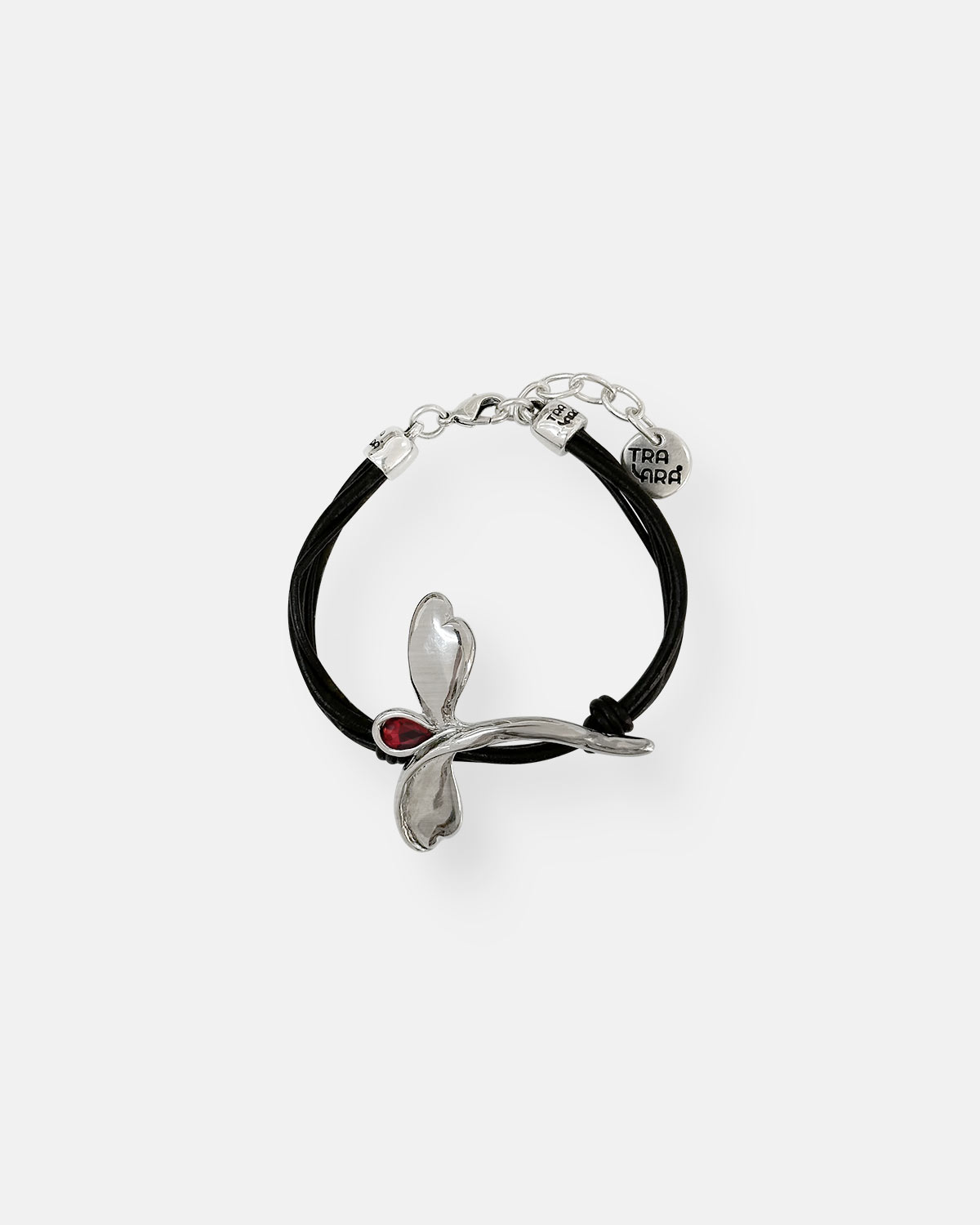 PULSERA CUERO TIRAS LIBELULA