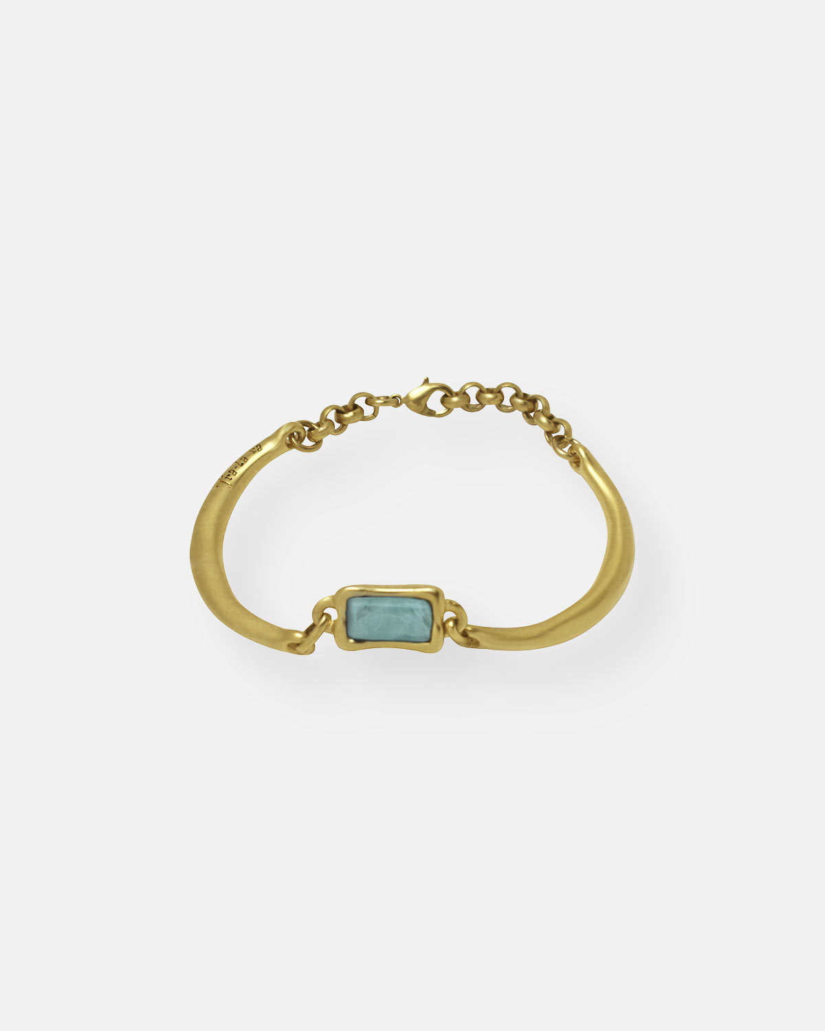 PULSERA RIGIDA ORO RECTANG.FORMAS