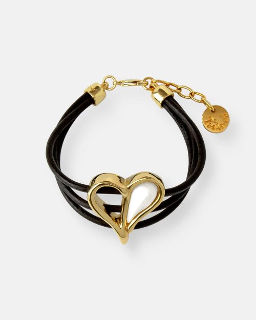 PULSERA 3 CUEROS PASIÓN ORO