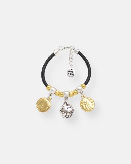 PULSERA CUERO BICOLOR VOYAGE