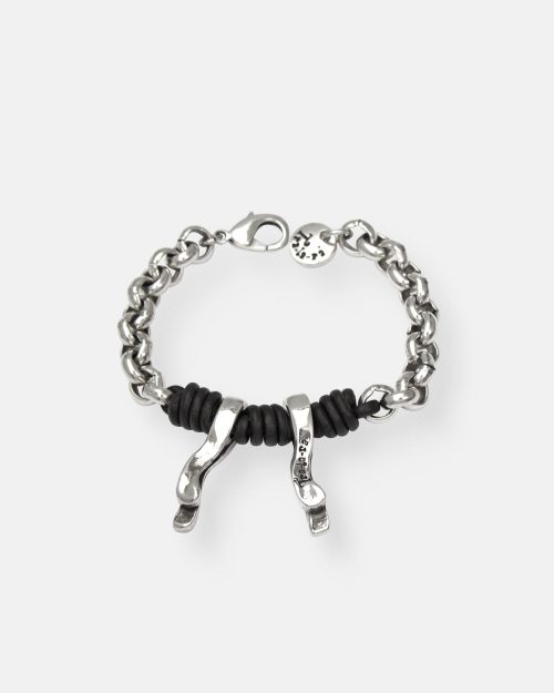 PULSERA CADENA GRUESA CUERO AIRE