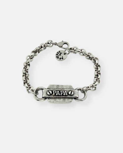 PULSERA CADENA PLACA PAPA
