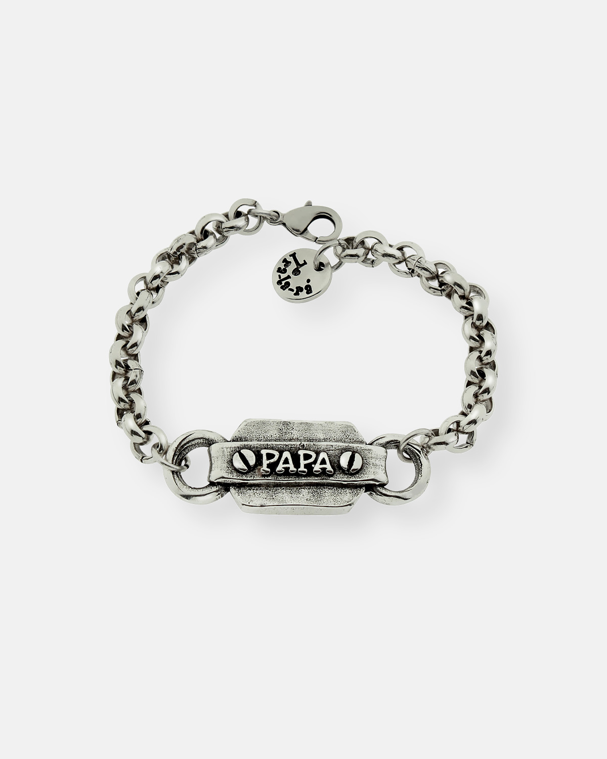 PULSERA CADENA PLACA PAPA