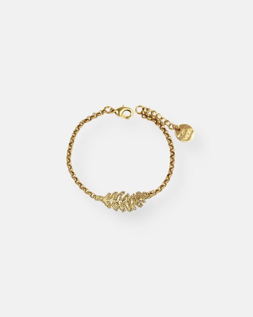 PULSERA CADENA ESPIGA FINA ORO