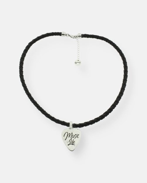 COLLAR CUERO TRENZADO PUA MUSICA