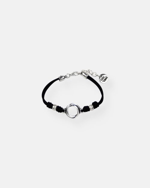 PULSERA CUERO BOLAS HUECA TUAREG