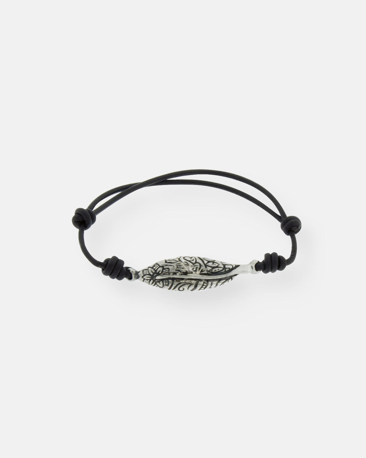 PULSERA CUERO 1 HOJA MED.MAUI