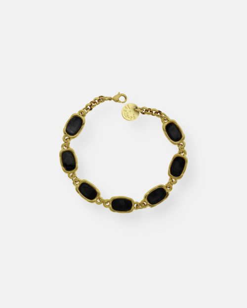 PULSERA CADENA 6 PIEDRAS OVALADAS FORMAS
