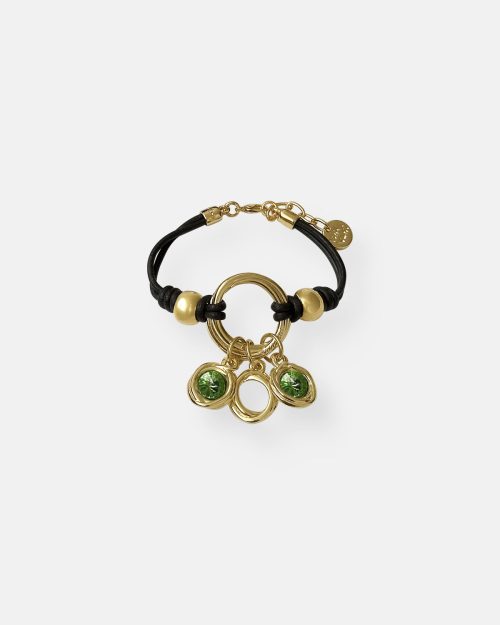 PULSERA CUERO 3 PCS TUAREG ORO