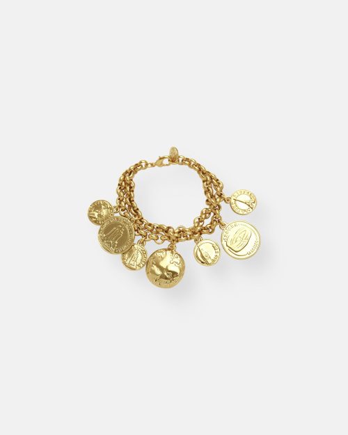 PULSERA 8 MONEDAS VOYAGE ORO