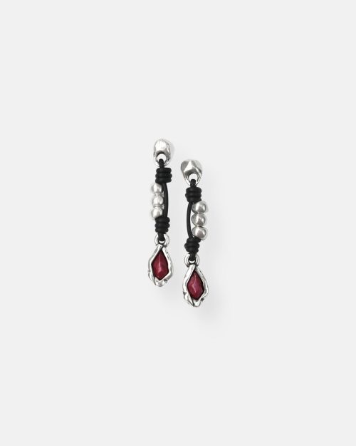 PENDIENTES CUERO LARGOS STONE